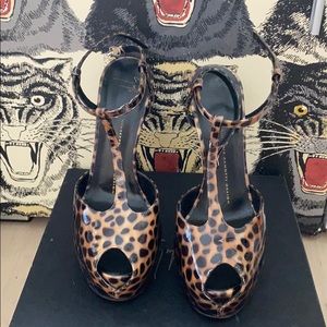 Giuseppe Zanotti platform leopard sandals